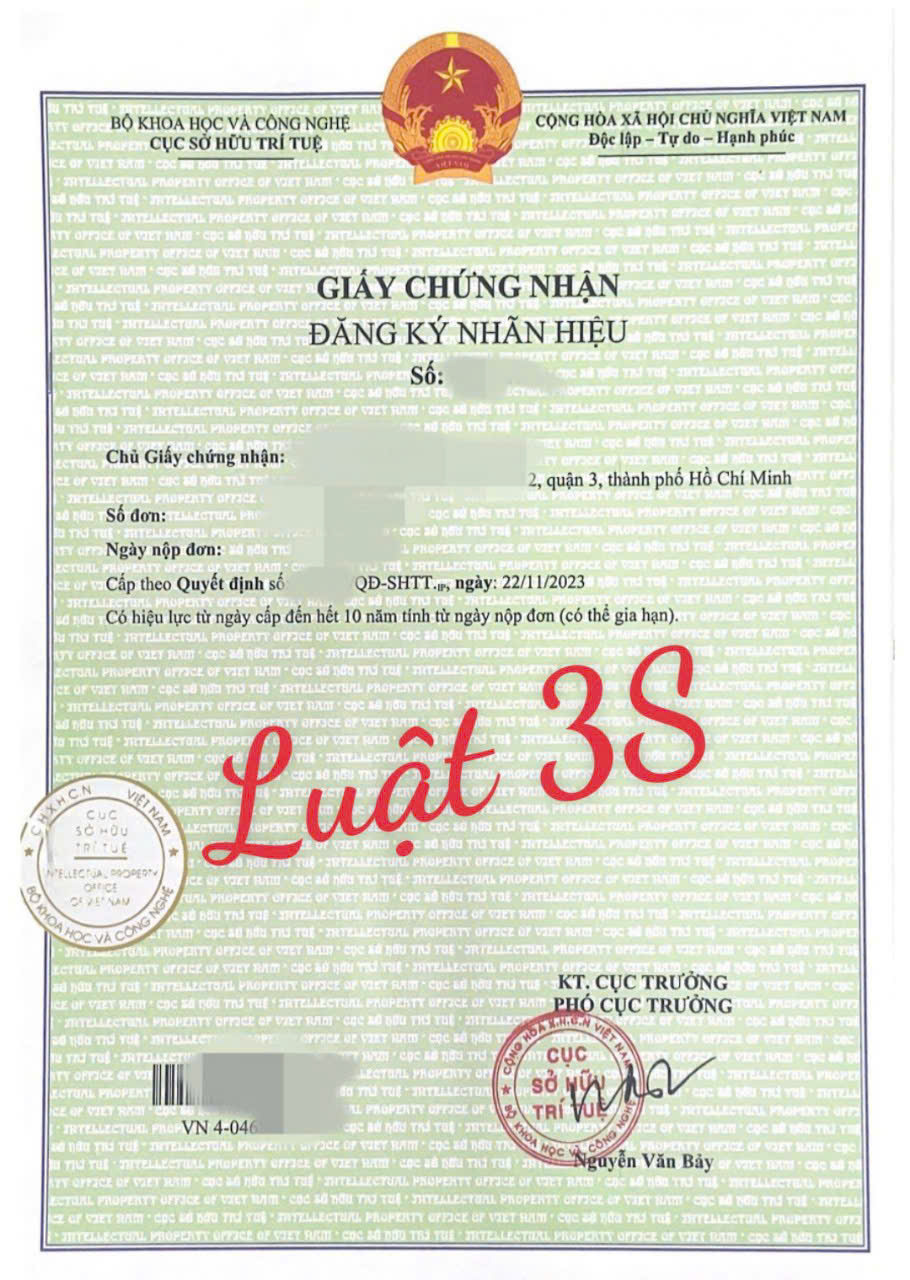 Đăng ký nhãn hiệu logo thương hiệu 3s law